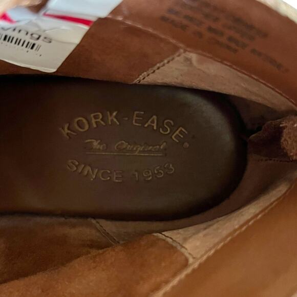 KORK EASE Kissel Ankle Boots Ruched Leather Block Stacked Heels Back Zipper 9M - Picture 7 of 14